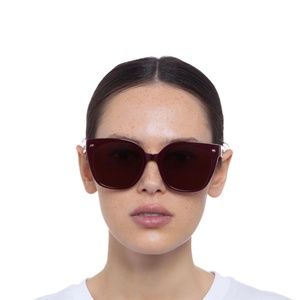 NWT Le Specs Symbian Burgundy Sunglasses